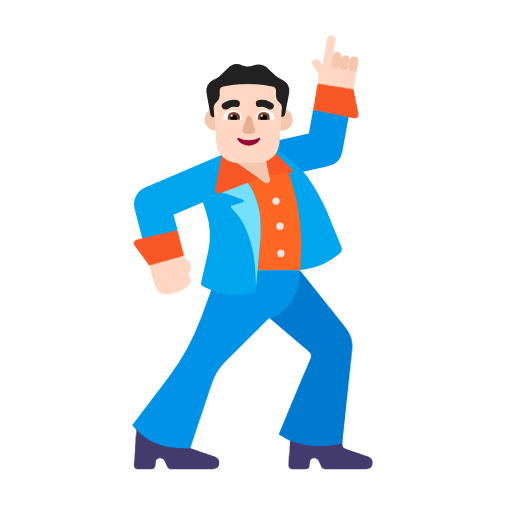 Emoji 🕺🏻 Uomo Che Balla: Carnagione Chiara su Microsoft Windows 11 23H2.