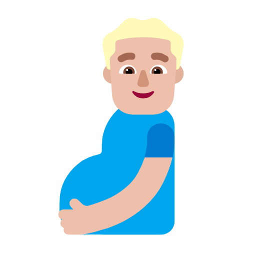 Schwangerer Mann: Mittelhelle Hautfarbe Microsoft Windows 11 23H2.