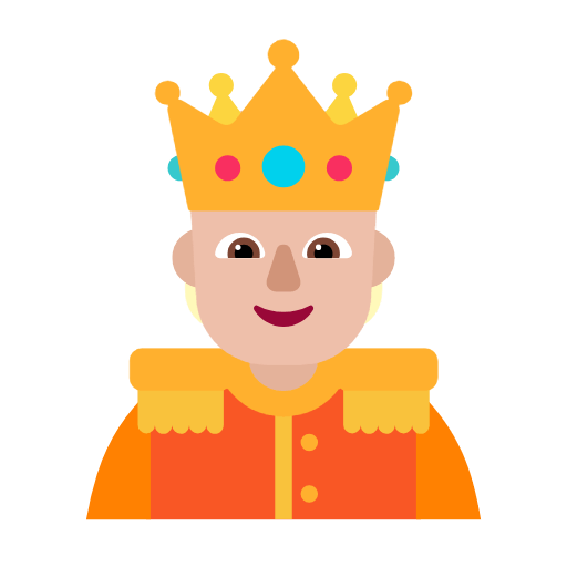 Emoji 🫅🏼 Persona Con La Corona: Carnagione Abbastanza Chiara su Microsoft Windows 11 23H2.