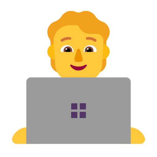 Emoji 🧑‍💻 Persona Esperta Di Tecnologia su Microsoft Windows 11 23H2.