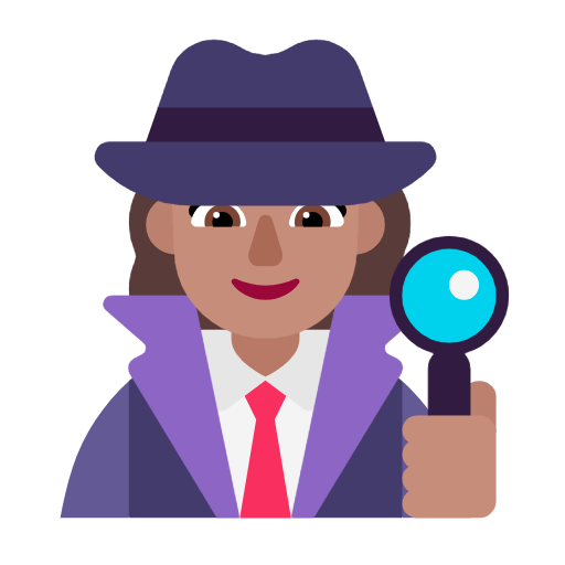 Emoji 🕵🏽‍♀️ Investigatrice: Carnagione Olivastra su Microsoft Windows 11 23H2.