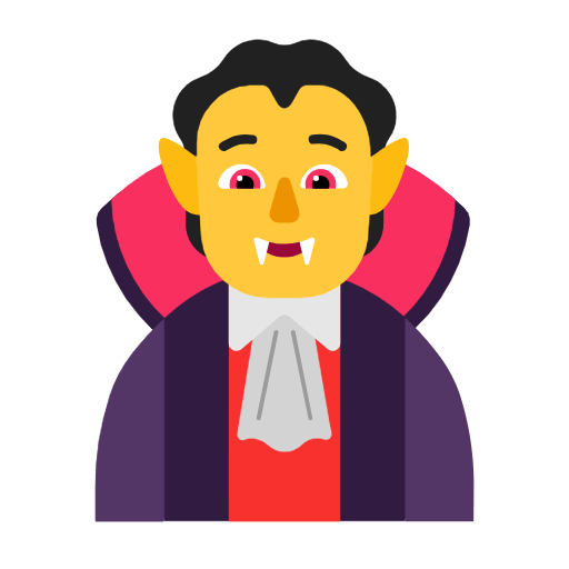 Emoji 🧛 Vampiro su Microsoft Windows 11 23H2.
