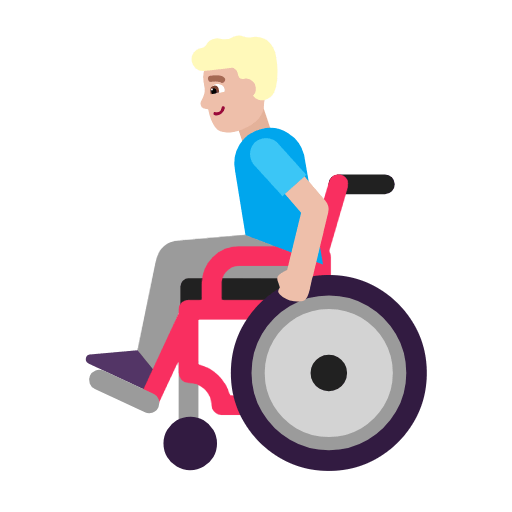 👨🏼‍🦽 Emoji Mann in manuellem Rollstuhl: mittelhelle Hautfarbe Microsoft Windows 11 23H2.