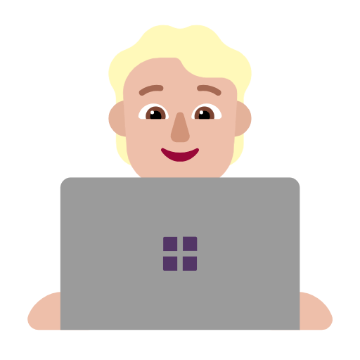🧑🏼‍💻 Emoji Tecnólogo: Tono De Piel Claro Medio en Microsoft Windows 11 23H2.
