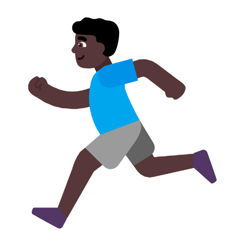 🏃🏿‍♂️ Emoji Hombre Corriendo: Tono De Piel Oscuro en Microsoft Windows 11 23H2.