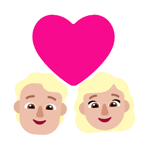 Émoji 🧑🏼‍❤️‍👩🏼 Couple Avec Cœur: Personne, Femme, Peau Moyennement Claire sur Microsoft Windows 11 23H2.