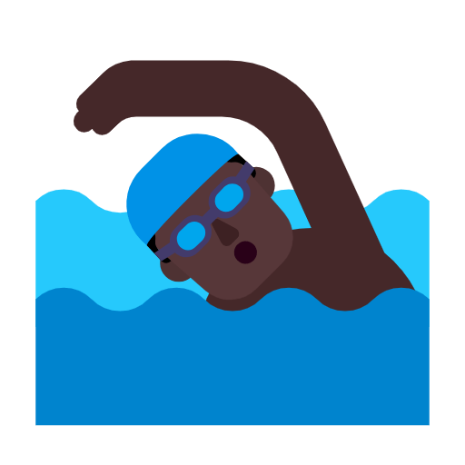 🏊🏿‍♂️ Emoji Schwimmer: dunkle Hautfarbe Microsoft Windows 11 23H2.