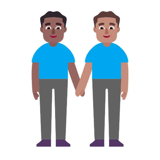 Emoji 👨🏾‍🤝‍👨🏽 Due Uomini Che Si Tengono Per Mano: Carnagione Abbastanza Scura E Carnagione Olivastra su Microsoft Windows 11 23H2.