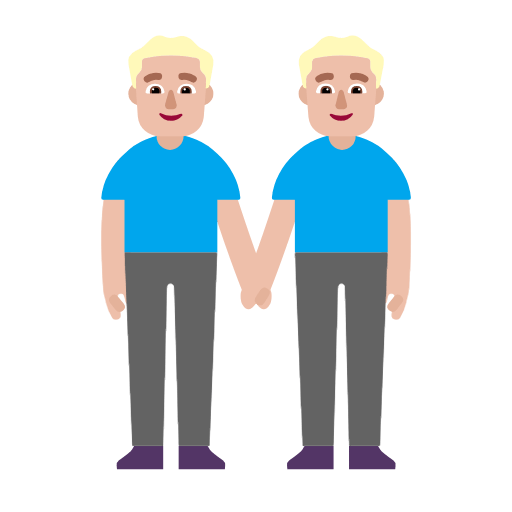 Emoji 👬🏼 Due Uomini Che Si Tengono Per Mano: Carnagione Abbastanza Chiara su Microsoft Windows 11 23H2.