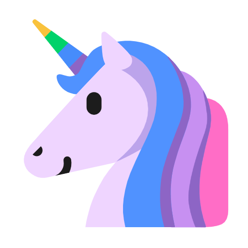🦄 Emoji Unicornio en Microsoft Windows 11 23H2.