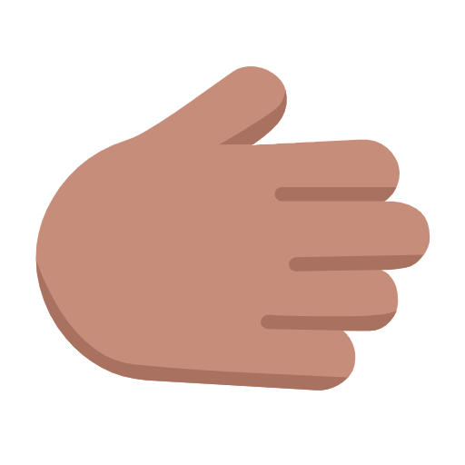 🫱🏽 Emoji Mão Direita: Pele Morena na Microsoft Windows 11 23H2.