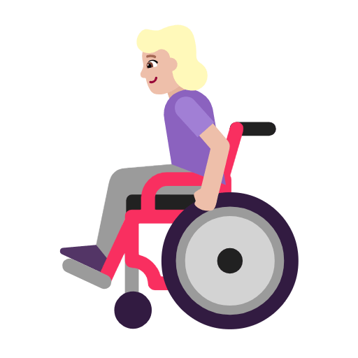 👩🏼‍🦽 Emoji Mulher Em Cadeira De Rodas Manual: Pele Morena Clara na Microsoft Windows 11 23H2.