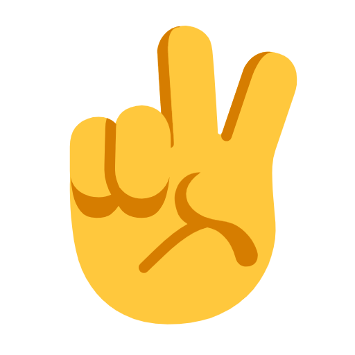 ✌️ Emoji Mão Em V De Vitória na Microsoft Windows 11 23H2.