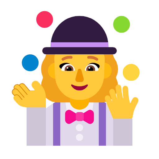 Emoji 🤹‍♀️ Giocoliere Donna su Microsoft Windows 11 23H2.