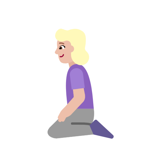 Emoji 🧎🏼‍♀️ Donna Inginocchiata: Carnagione Abbastanza Chiara su Microsoft Windows 11 23H2.