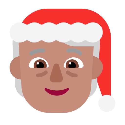 🧑🏽‍🎄 Emoji Mx Claus: Tono De Piel Medio en Microsoft Windows 11 23H2.