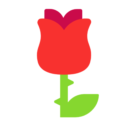 Emoji 🌹 Rosa su Microsoft Windows 11 23H2.