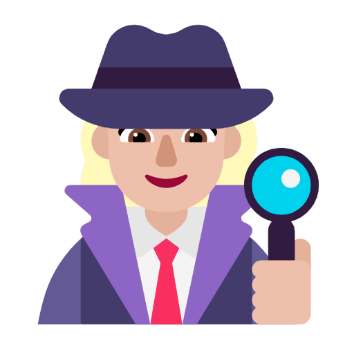 🕵🏼‍♀️ Emoji Detective Mujer: Tono De Piel Claro Medio en Microsoft Windows 11 23H2.