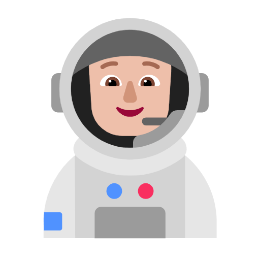 🧑🏼‍🚀 Emoji Astronauta: Pele Morena Clara na Microsoft Windows 11 23H2.