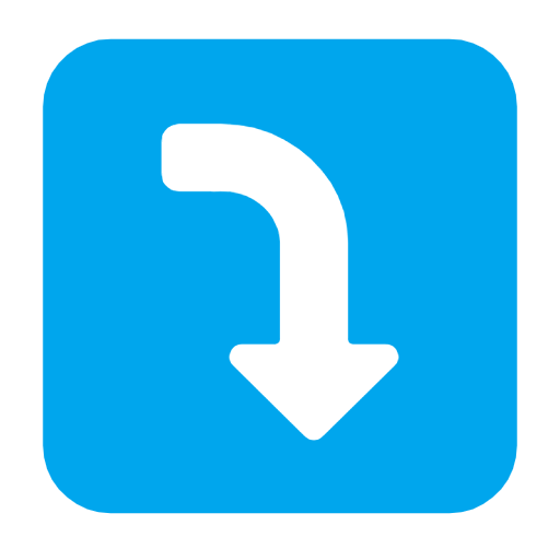 Emoji ⤵️ Freccia Curva In Basso su Microsoft Windows 11 23H2.