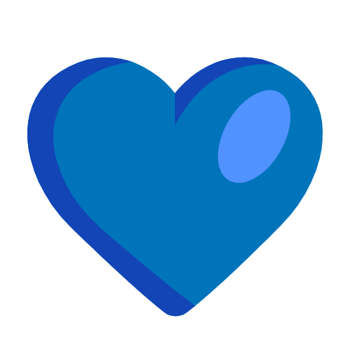 Emoji 💙 Cuore Azzurro su Microsoft Windows 11 23H2.