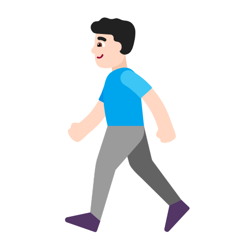 Emoji 🚶🏻‍♂️ Uomo Che Cammina: Carnagione Chiara su Microsoft Windows 11 23H2.