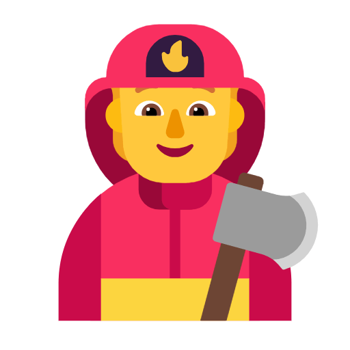 🧑‍🚒 Emoji Feuerwehrmann/-frau Microsoft Windows 11 23H2.