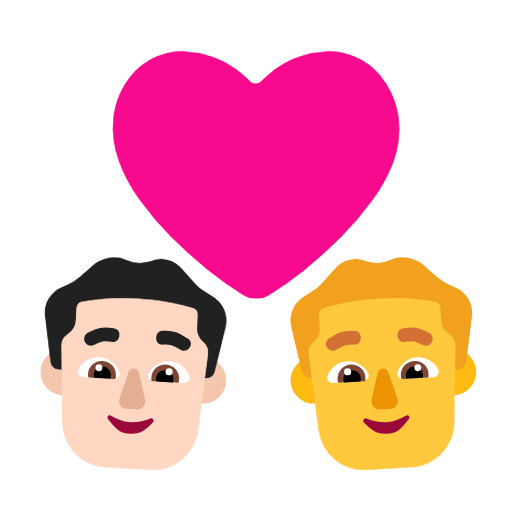 Emoji 👨🏻‍❤️‍👨 Coppia Con Cuore - Uomo: Carnagione Chiara, Hombre su Microsoft Windows 11 23H2.