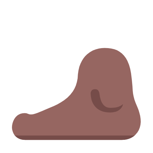 🦶🏾 Emoji Fuß: mitteldunkle Hautfarbe Microsoft Windows 11 23H2.