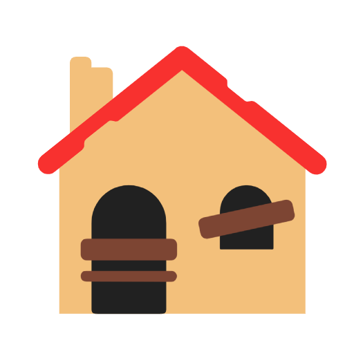 Emoji 🏚️ Casa In Rovina su Microsoft Windows 11 23H2.