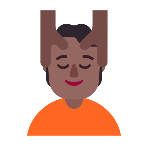 Emoji 💆🏾 Persona Che Riceve Un Massaggio: Carnagione Abbastanza Scura su Microsoft Windows 11 23H2.
