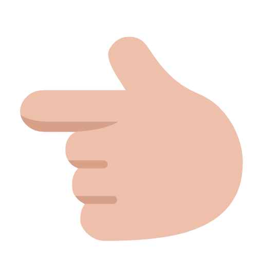 👈🏼 Emoji Dorso Da Mão Com Dedo Indicador Apontando Para A Esquerda: Pele Morena Clara na Microsoft Windows 11 23H2.