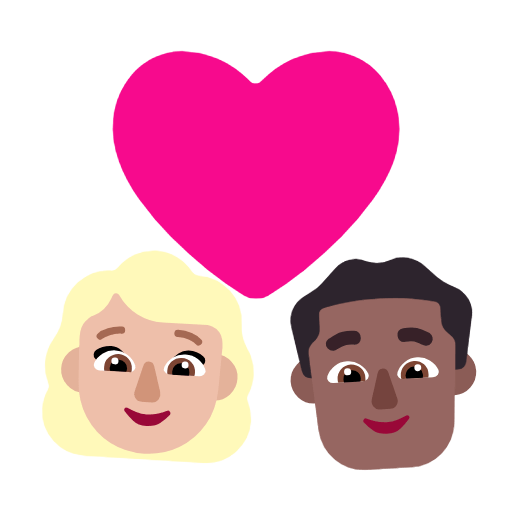 Emoji 👩🏼‍❤️‍👨🏾 Coppia Con Cuore - Donna: Carnagione Abbastanza Chiara, Uomo: Carnagione Abbastanza Scura su Microsoft Windows 11 23H2.