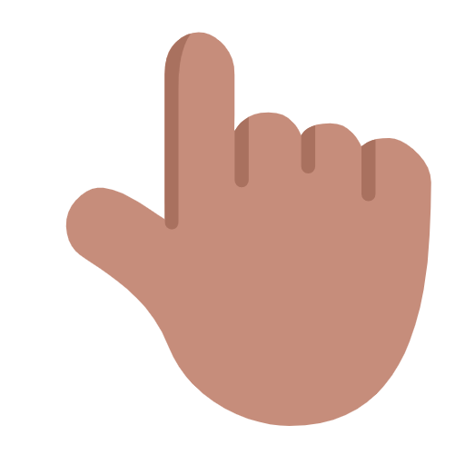 👆🏽 Emoji Dorso Da Mão Com Dedo Indicador Apontando Para Cima: Pele Morena na Microsoft Windows 11 23H2.