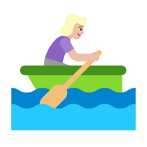 Emoji 🚣🏼‍♀️ Donna In Barca A Remi: Carnagione Abbastanza Chiara su Microsoft Windows 11 23H2.