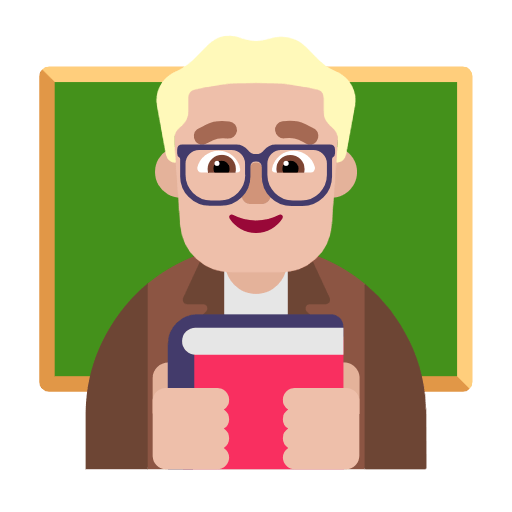 Emoji 👨🏼‍🏫 Professore: Carnagione Abbastanza Chiara su Microsoft Windows 11 23H2.