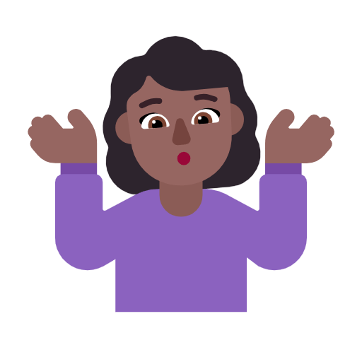 🤷🏾‍♀️ Emoji Mulher Dando De Ombros: Pele Morena Escura na Microsoft Windows 11 23H2.