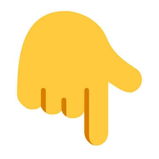 Emoji 👇 Indice Abbassato su Microsoft Windows 11 23H2.