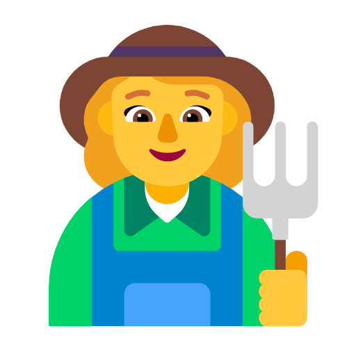 👩‍🌾 Emoji Agricultora en Microsoft Windows 11 23H2.