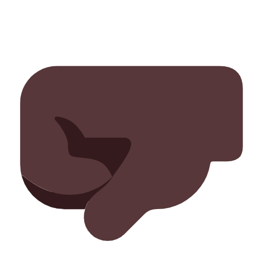 Emoji 🤛🏿 Pugno A Sinistra: Carnagione Scura su Microsoft Windows 11 23H2.