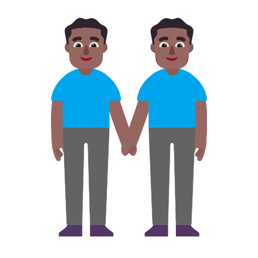 👬🏾 Emoji händchenhaltende Männer: mitteldunkle Hautfarbe Microsoft Windows 11 23H2.