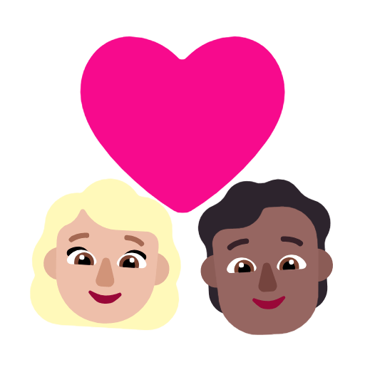 Émoji 👩🏼‍❤️‍🧑🏾 Couple Avec Cœur: Femme, Personne, Peau Moyennement Claire, Peau Mate sur Microsoft Windows 11 23H2.