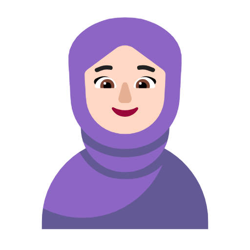🧕🏻 Emoji Mulher Com Véu: Pele Clara na Microsoft Windows 11 23H2.