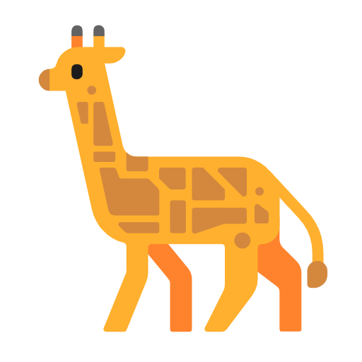 Emoji 🦒 Giraffa su Microsoft Windows 11 23H2.
