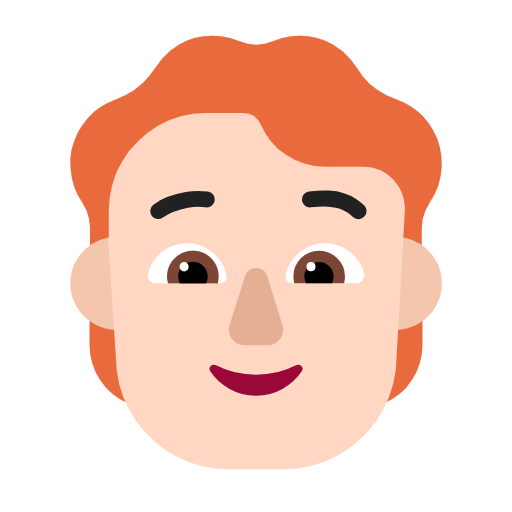 Emoji 🧑🏻‍🦰 Persona: Carnagione Chiara E Capelli Rossi su Microsoft Windows 11 23H2.