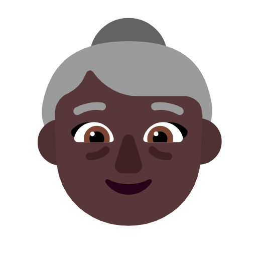 👵🏿 Emoji ältere Frau: dunkle Hautfarbe Microsoft Windows 11 23H2.