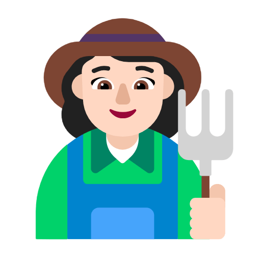 Emoji 👩🏻‍🌾 Contadina: Carnagione Chiara su Microsoft Windows 11 23H2.