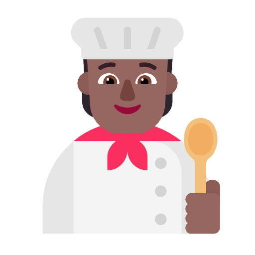 Emoji 🧑🏾‍🍳 Persona Che Cucina: Carnagione Abbastanza Scura su Microsoft Windows 11 23H2.