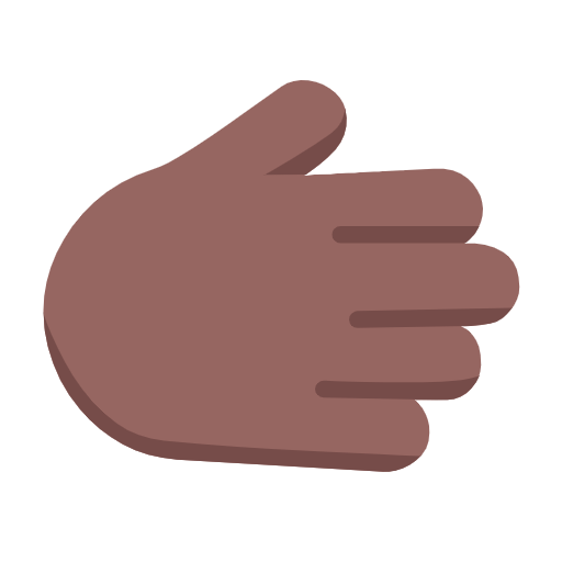 🫱🏾 Emoji Mano Derecha: Tono De Piel Oscuro Medio en Microsoft Windows 11 23H2.