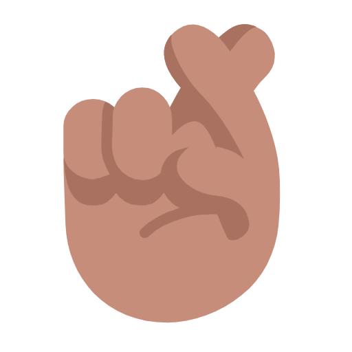 🤞🏽 Emoji Hand mit gekreuzten Fingern: mittlere Hautfarbe Microsoft Windows 11 23H2.